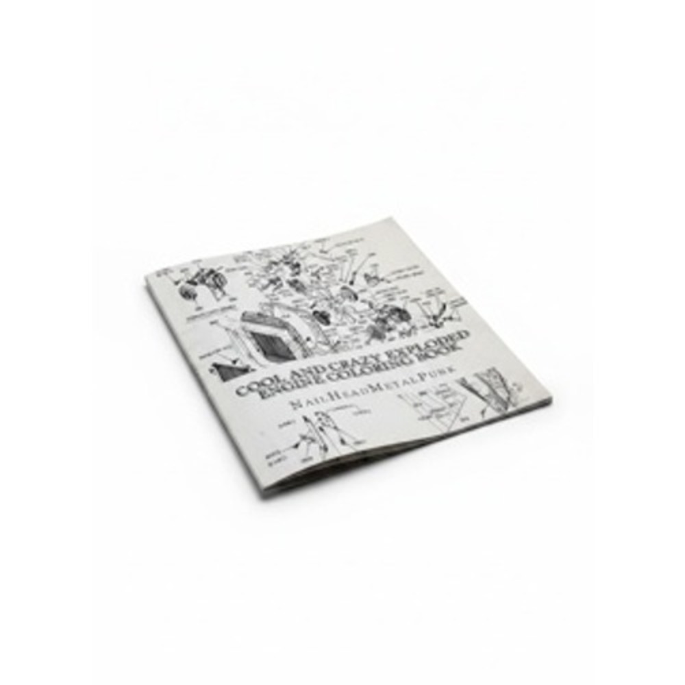 Cool and Crazy Exploded Engine Coloring Book NailHeadMetalPunk Hot Rods Book